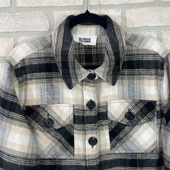BB Dakota Steve Madden Flannel Shacket Shirt size XL - Picture 3 of 9